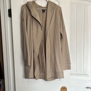 Tan Hooded Cardigan